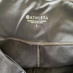 Athleta  All Over Gleam Gray Faux Leather Tight Leggings Stretch Activewear Sz L Photo 3