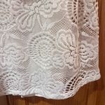 Hollister  Floral Lace Mesh Long Sleeve‎ Camisole Lined Top Antique White Size XS Photo 2