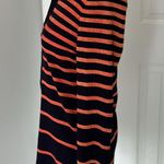 Misook  Navy/Orange Striped Cardigan Photo 2