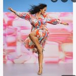 Alexis  x target boho printed button up robe dress belted summer designer classic Photo 1