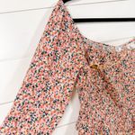 NEW Sadie & Sage Women’s Pink Floral Ruffle Romper, NEW with Tags, Size Medium Photo 4