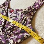 Merona Purple Cotton Splice-Neck Dress - M Photo 6