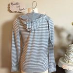 Iris  gray and white striped hoodie zip up jacket‎ women’s size M… Photo 4