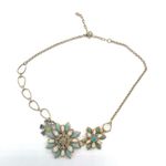 Tamala Lulu Elegant Gold &White crystal Floral Necklace Photo 1
