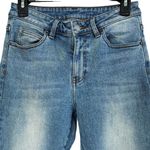 Dr. Denim SZ 27/26 Meadow Cropped Jeans Mid-Rise Pockets Frayed Hems Blue Womens Photo 1