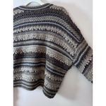 L'Agence  Harriet Blouson Sleeve Wool Blend Cardigan Brown Mulit Stripe M $360 Photo 13