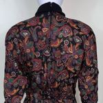 Carriage Court Vintage Paisley Floral Print Turtleneck Dress Size 8 Photo 12