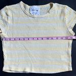 Sadie and Sage  Yellow Striped Knit Crop Top  Size XS Photo 2