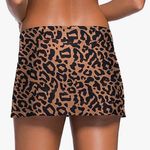 Rekita Women Swim Skirt Solid Color Waistband Skort Photo 3