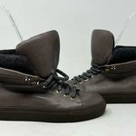 M. Gemi Leather High Top Sneakers Taupe Size 37 Photo 0