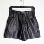 Abercrombie & Fitch  Black Pleather Shorts Size 2 Curve Love High Rise Photo 0