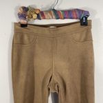 Max Studio Women Small Faux Suede Stretch Pull On Jeggings Pants Camel Vicuna Photo 1