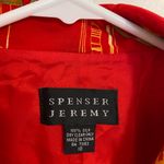 EUC Vintage Spenser‎ Jeremy women’s red orange floral silk button blouse top 10 Photo 2