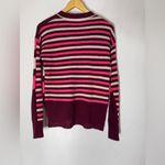 In Cashmere Pink Burgundy Stripe Long Sleeve Light Weight‎ Sweater XS Photo 1