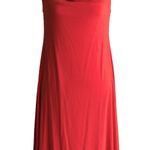 Eileen Fisher Petite Cowl Neck Sleeveless Jersey Tangerine Knee Length Dress Photo 0