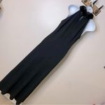 Ralph Lauren Lauren  Black Fur Collar Evening Dress Size Large Photo 2