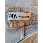 ZARA  Women's Baggy Wide Leg Jeans High Rise Capri Frayed Stretch Size 6 Photo 8