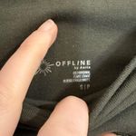 Aerie  Offline OG High Rise Flare Leggings Pants Olive Green Cotton Size Small Photo 3