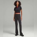 Lululemon Ribbed Softstreme High Rise Flared Pant Regular Black Size 4 Photo 11