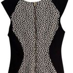EXPRESS  Womens Leopard Print Dress Size 8 Black Sleeveless Pencil Full Back Zip Photo 7