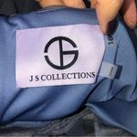 JS Collections Slate Blue Short Sleeve Illusion Cocktail Dress 16 NWT Photo 6