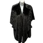 Victoria's Secret Victoria’s Secret Crushed Velvet Open Kimono M/L Black Over Lingerie Soft Sexy Photo 6