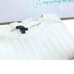 Eileen Fisher Wide Rib Stretch Ribbed Crewneck Boxy White Top Size Small Photo 6