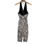 Anthropologie Women’s Giovanna Black and White Halter Jumpsuit small Photo 7