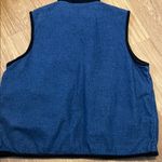 Vintage KEREN Hart Black and Blue Denim Vest Christmas XL snowmen Photo 4