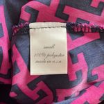 Alya Women's Geometric Dolman Short Sleeve Blouse Top Zip Back Pink Black Small Photo 8