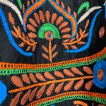 Dennis Basso Rare Women's Black Embroidered Mirror Accent A-Line Skirt Size Med Photo 4