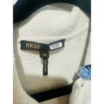 Maje White Blue Tweed Gold Button Details Collared Risal Mini Dress Size 34 Photo 7