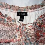 A Byer A. Byer Women's Patchwork Floral Blouse Size Large Photo 2
