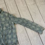 Be cool size large blue plaid long sleeve tie front button shirt Photo 4