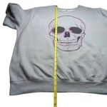 Tultex Oversized Skull Sweatshirt Crew Neck Fleece Gray Graphic Print Size XXL Unisex Photo 6