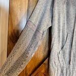 Rewind  Women’s Gray Lace-Trimmed Lightweight Hoodie - Size XL Photo 3