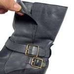 Clarks  Monica Soul Leather Moto Harness Boot Calf Height Dark Gray Size 7.5 Photo 4