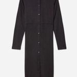 Everlane  The Luxe Cotton Shirtdress Long Sleeve Collar Black Size XS Photo 3