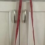 American girl red leather with sequin star crossbody bag purse zipper around Photo 3