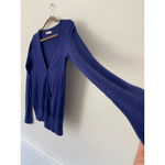 Old Navy  Button Up Cardigan Deep Blue V Neck Cotton M Classic Preppy Academia Photo 4