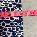 Investments  Blue White Chain Nautical Print Pull On High Rise Flowy Pants Medium Photo 8