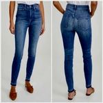 AYR  The Riser Skinny Jeans High Rise Stretchy Denim Raw Hem 25 Photo 1