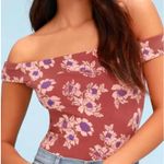 Free People  So Much Off Shoulder Floral Bodysuit - Size - Small Photo 0