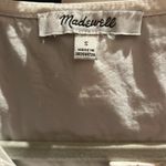 Madewell  Button-Front Short-Sleeve Tiered Mini Dress In Lighthouse Photo 6