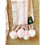 Unbranded Pink Wool/Cashmere/Fur Fringe Pom Scarf Wrap Accessory NEW NWT FLAWED Photo 4