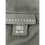 Apostrophe Sleeveless Womens Blouse Pleated Collar Cascading Tie Accent Black XL Photo 2
