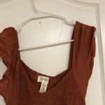 Jessica Simpson Women's Romper Puff Sleeve V-Neck Rust Size Small NWT Photo 12