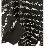 We Wore What Black & White Logo Scribbled Oversized Cropped Sweatshirt Size XS Photo 3