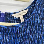 Rebecca Taylor Sleeveless Mirage Silk Blend Midi Dress Smocked Bodice Silk Photo 5