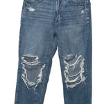 American Eagle  Jeans Women 6 Short Baggy Straight Super High Rise Distressed Photo 0